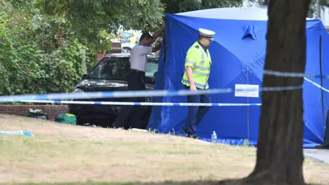 PA Media Crime scene in Lennards Road