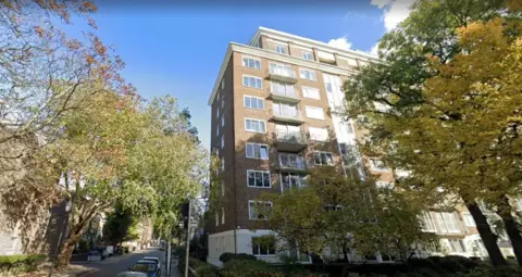Google A block of flats in leafy Kensington. 