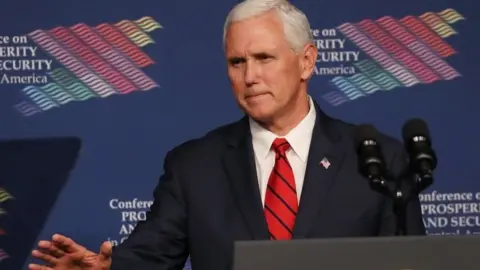 Getty Images US Vice-President Mike Pence. Photo: 15 June 2017
