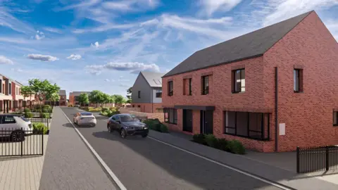 RMI Architects A CGI of the approved Apex Housing development at Upper Galliagh Road