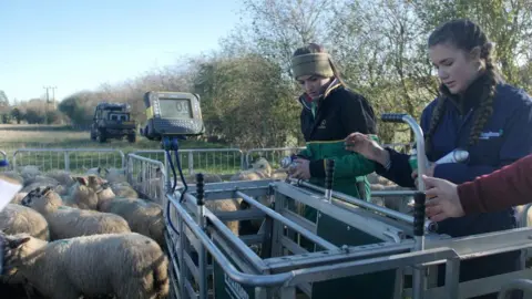 Stuart Ratcliffe/BBC Two female students at Moulton College, Northamptonshire