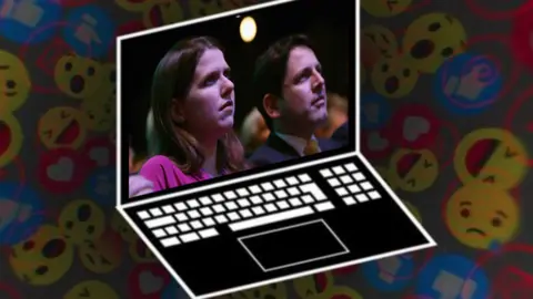 Getty Images Picture showing Jo Swinson and her husband Duncan Hames who were the subjects of a viral misleading story on Facebook