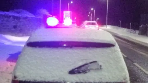 Police Scotland Back window of car