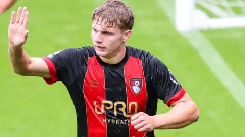 Jonny Stuttle in action for Bournemouth's youth side