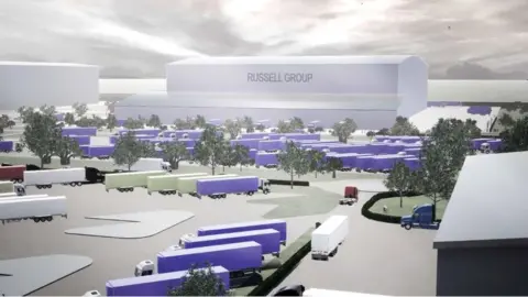 Russell Group CGI of planned new Russell Group hub at Ravenscraig