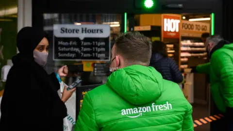 Getty Images Amazon fresh staff member