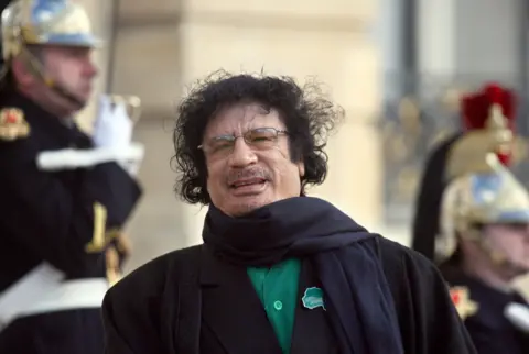 Getty Images Former Libyan leader Muammar Gaddafi