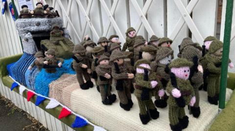 D-Day knitted display