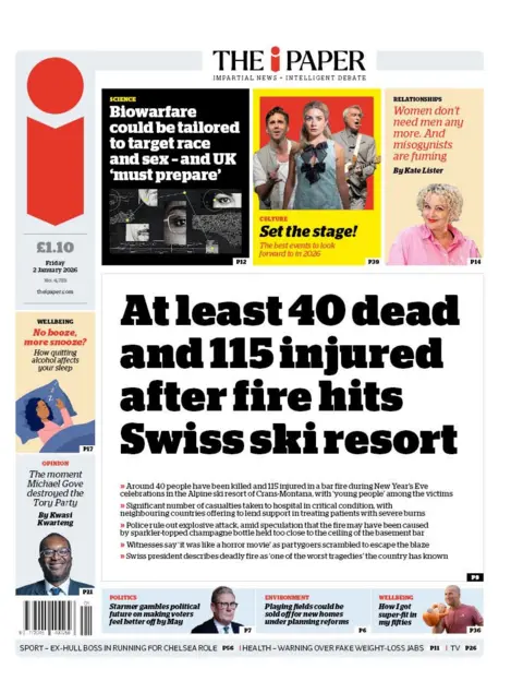 "At least 40 dead and 115 inured after fire hits Swiss ski resort".