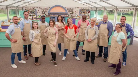 Channel 4 The contestants taking part in Bake Off