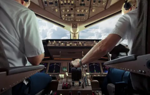 Getty Images pilots in plane