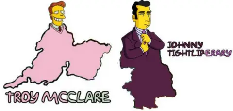 Brian Quinn Simpsons characters as Irish counties