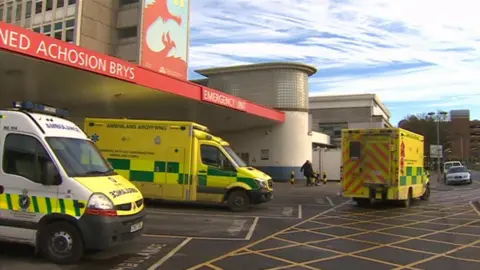 BBC Ambulance outside A&E