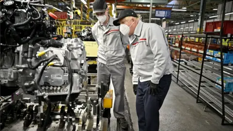 PA Media Boris Johnson at Nissan