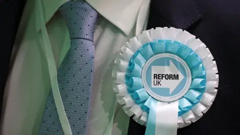 Reuters Reform UK rosette