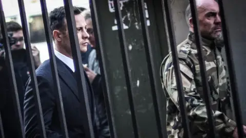 AFP South African paralympian Oscar Pistorius (C) arriving at the Pretoria High Court for sentencing procedures in his murder trial in Pretori