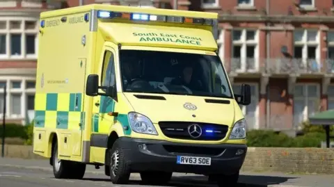 SECAMB An ambulance parked on the side of a road