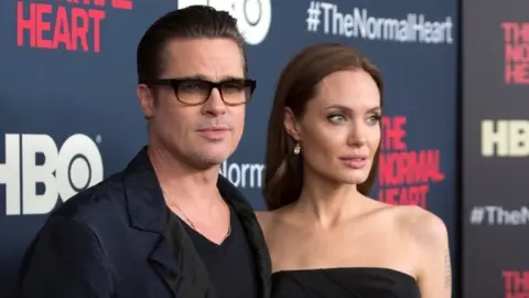 Actors Brad Pitt and Angelina Jolie attend the premiere of The Normal Heart in New York