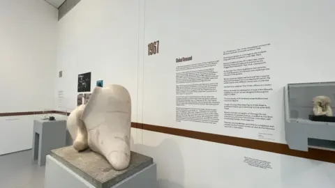 Theo Chikomba/BBC Henry Moore: The Sixties exhibition with sculptures