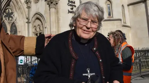 Getty Images Extinction Rebellion campaigner Rev Sue Parfitt