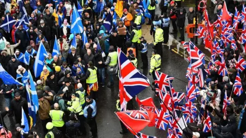 Getty Images Nationalists and Unionists