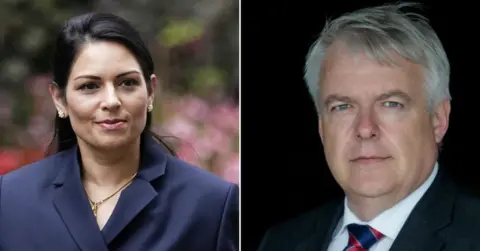 EPA Priti Patel and Carwyn Jones