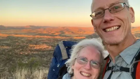 Western Australia Police Paul Millachip with his wife.