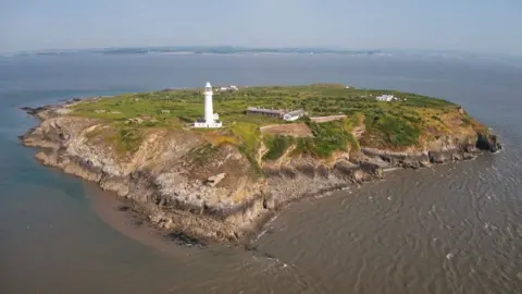 BBC Flat Holm aerial photo