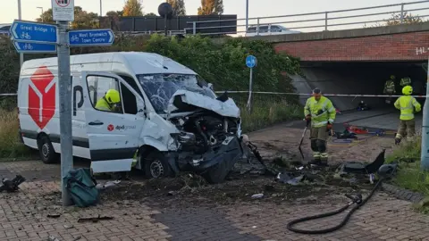 West Bromwich Fire and Rescue Service Pictures from the scene