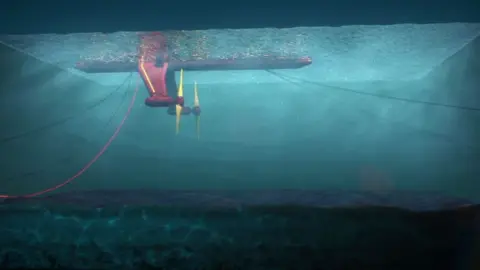 Scotrenewables Tidal Power Artist's impression of SR2000 tidal turbine