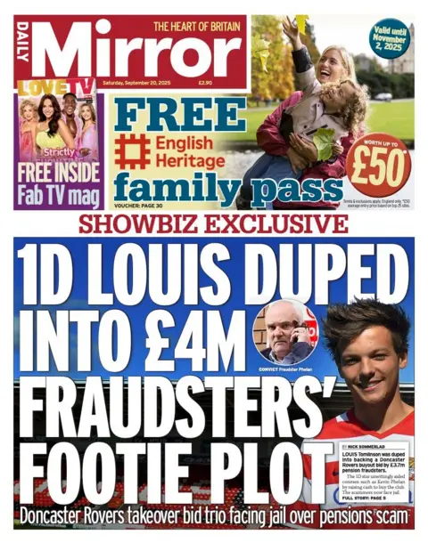  “1D Louis duped into £4m fraudsters' footie plot”.