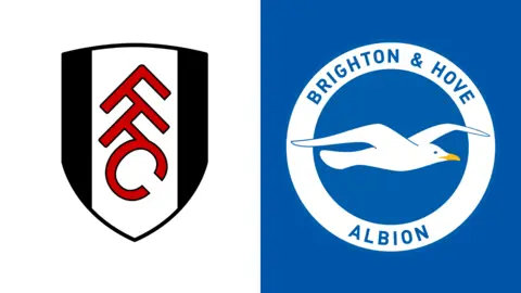 Fulham and Brighton crests