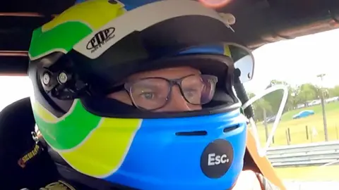 Reverend Simon Butler in his 1963 racing car
