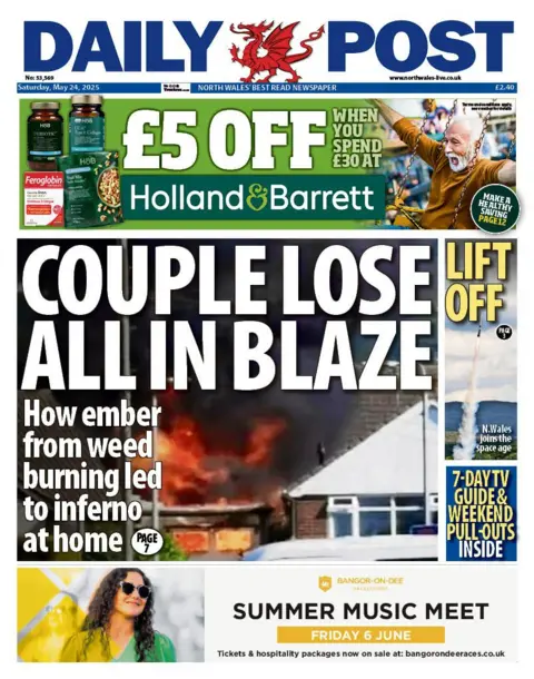 Media Wales Front page of Daily Post