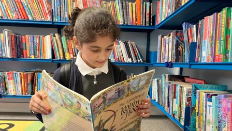 Reader Khadija at South Hornchurch Library