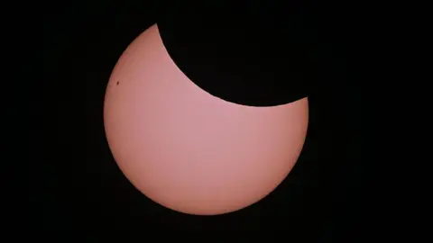 Getty Images A partial solar eclipse.