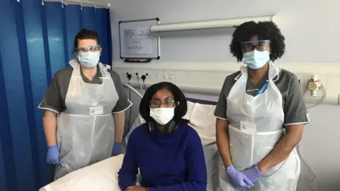 Guy's and St Thomas' NHS Foundation Trust Kemi Badenoch as part of Novavax trial