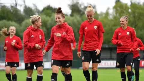 Getty Images Wales team training