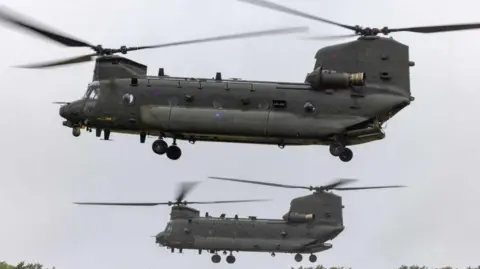 Crown Copyright Chinook helicopters