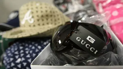 Getty Images Counterfeit items seized in 2008 (file picture)