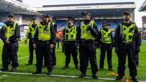 Police at Ibrox Stadium