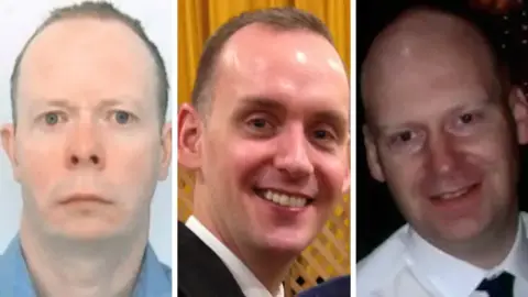 Family handouts Pictures of David Wails, Joe Ritchie-Bennett and James Furlong.