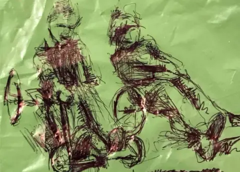 Bagsy Image of gambo racing drawn by Bagsy on a carrier bag