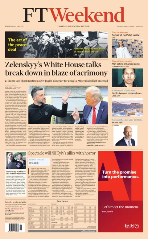  "Zelenskyy's White House talks break down in blaze of acrimony"  