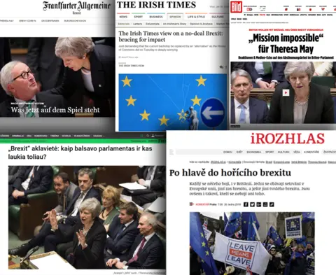 BBC Monitoring Europe newspapers screengrab