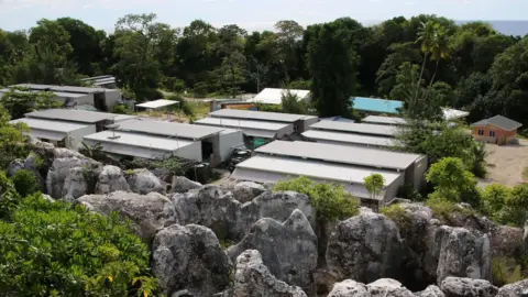 Getty Images A refugee camp on the Pacific island of Nauru