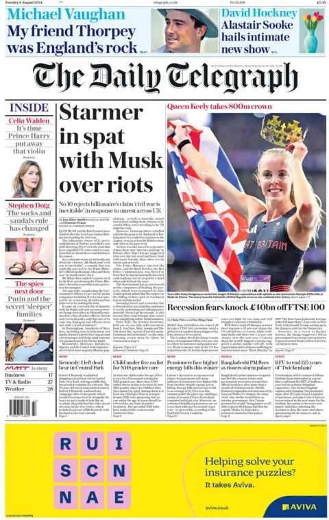  Starmer in spat with Musk over riots