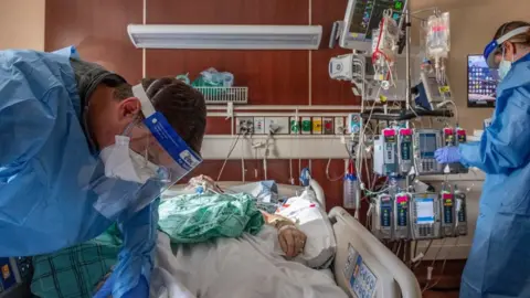 Getty Images Covid ward in US