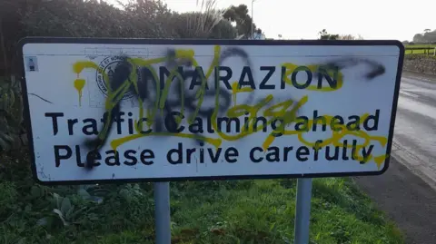 Marazion Town Council Graffiti in Marazion