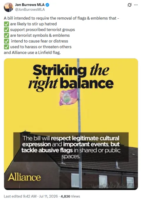 X/Jon Burrows An image which says Striking the balance 